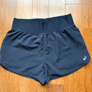 ASICS 2-in-1 Running Shorts Womens Small Black Built-In Compression Zip Pocket